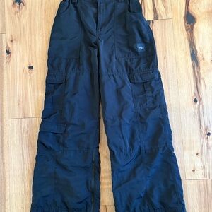 ALO Yoga Black Wide Leg Ski-Moto Puffer Pants
